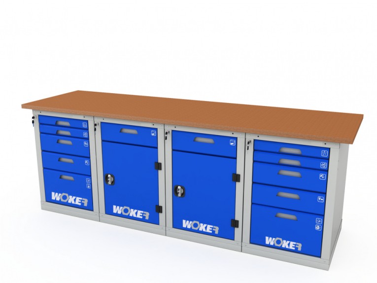Верстак четырехтумбовый WOKER PRO 45225.2400 купить в Великом Новгороде