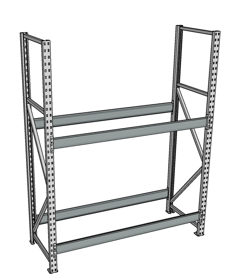 Стеллаж грузовой СГР 3000x1800x1000 2 полки (без настила) купить в Великом Новгороде Стеллаж грузовой СГР 3000x1800x1000 2 полки (без настила) купить в Великом Новгороде