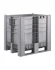 BoxPallet 1200х1000х1140 сплошной, на 3-х полозьях  серый