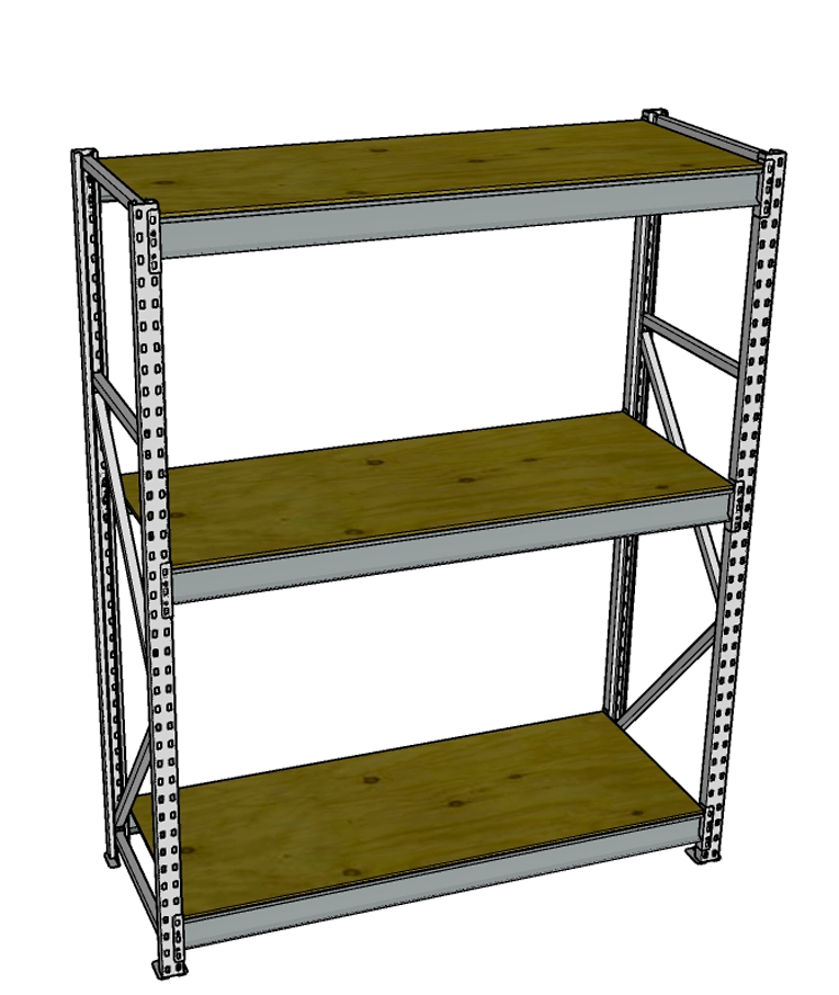 Стеллаж грузовой СГР 2500x900x500 3 полки (фанера) купить в Великом Новгороде Стеллаж грузовой СГР 2500x900x500 3 полки (фанера) купить в Великом Новгороде