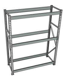 Стеллаж грузовой СГР 3000x900x800 3 полки (без настила) Стеллаж грузовой СГР 3000x900x800 3 полки (без настила)