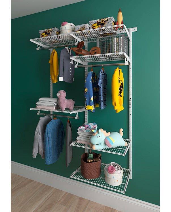 Гардеробная система Практик Home Optima G120 белая купить в Великом Новгороде