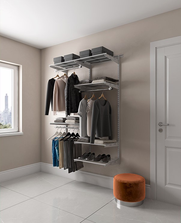 Гардеробная система Практик Home Optima G120 белая купить в Великом Новгороде