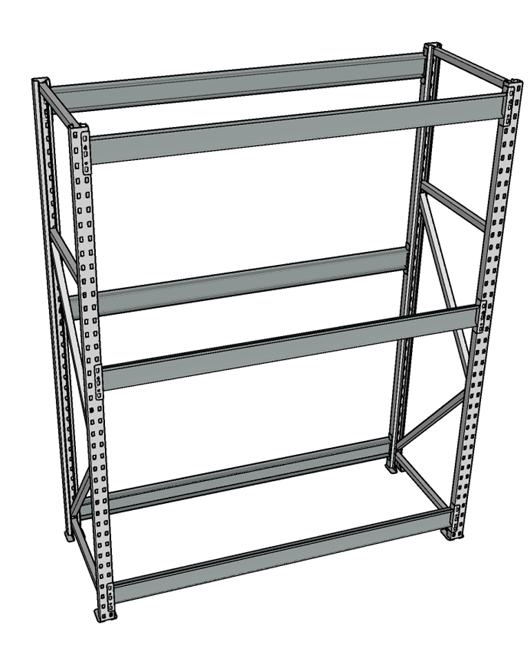 Стеллаж грузовой СГР 3000x1200x1000 3 полки (без настила) купить в Великом Новгороде