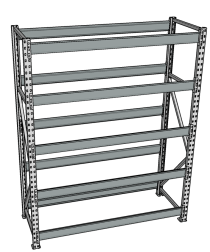 Стеллаж грузовой СГР 2000x1500x400 5 полок (без настила) Стеллаж грузовой СГР 2000x1500x400 5 полок (без настила)
