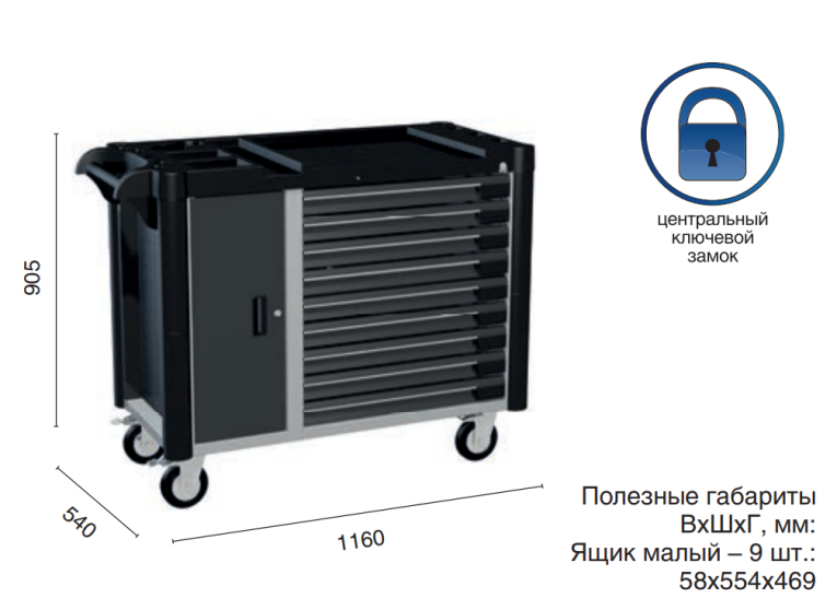 Инструментальная тележка WDS-9.1 new купить в Великом Новгороде