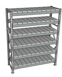 Стеллаж грузовой СГР 3000x1500x500 6 полок (металл) Стеллаж грузовой СГР 3000x1500x500 6 полок (металл)