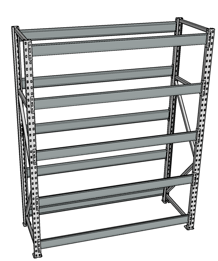 Стеллаж грузовой СГР 2000x1500x600 5 полок (без настила) купить в Великом Новгороде Стеллаж грузовой СГР 2000x1500x600 5 полок (без настила) купить в Великом Новгороде