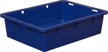 Ящик сырково-творожный 532х400х141 синий без крышки