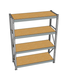 Стеллаж грузовой СГР 2500x1800x400 4 полки (ДСП) Стеллаж грузовой СГР 2500x1800x400 4 полки (ДСП)