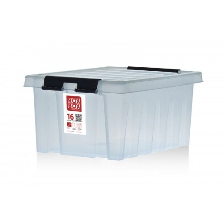 Контейнер Rox Box Original 16 (415х300х190 с крышкой и клипсами прозрачный)