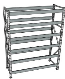 Стеллаж грузовой СГР 2500x2100x1000 6 полок (без настила) Стеллаж грузовой СГР 2500x2100x1000 6 полок (без настила)