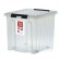Контейнер Rox Box Original 50 (500х390х390 мм с крышкой и клипсами, на роликах, прозрачный) купить в Великом Новгороде