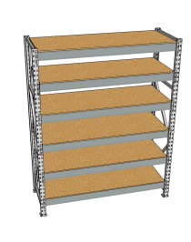 Стеллаж грузовой СГР 3000x900x400 6 полок (ДСП) Стеллаж грузовой СГР 3000x900x400 6 полок (ДСП)