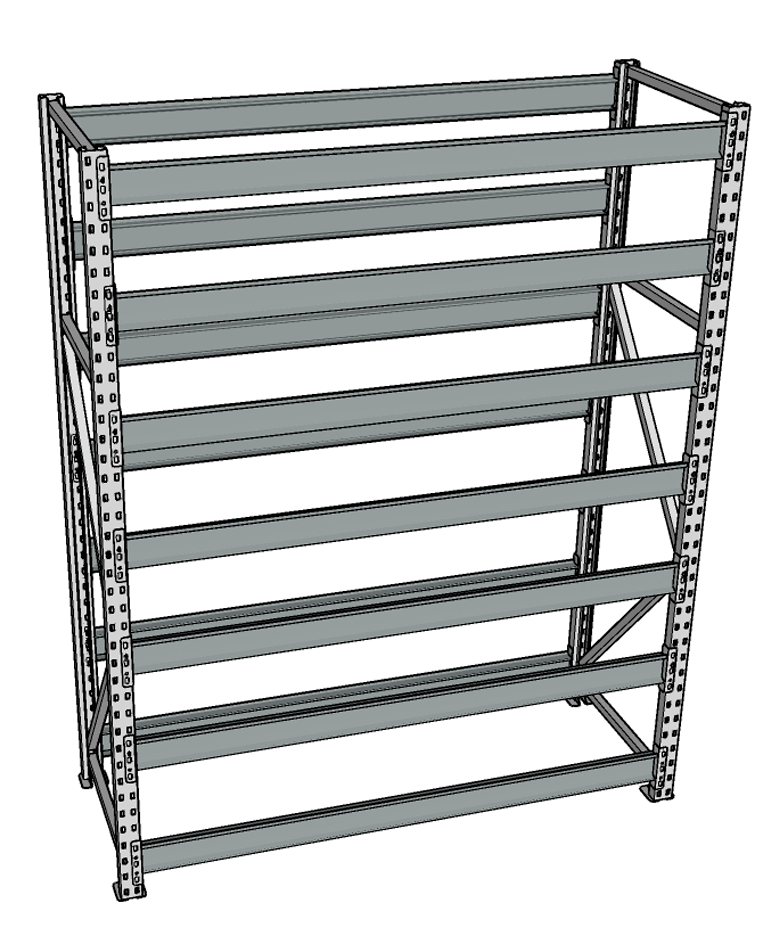 Стеллаж грузовой СГР 2500x900x400 7 полок (без настила) купить в Великом Новгороде Стеллаж грузовой СГР 2500x900x400 7 полок (без настила) купить в Великом Новгороде