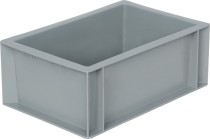 Ящик 300х200х120 сплошной, без ручек, гладкое дно, серый B-3211 Ящик 300х200х120 сплошной, без ручек, гладкое дно, серый B-3211