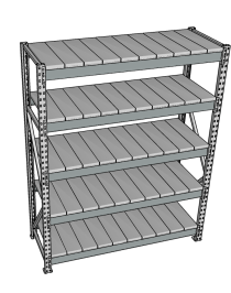 Стеллаж грузовой СГР 2000x1500x500 5 полок (металл)