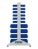 Стеллаж для пластиковых лотков SORTEX двухсторонний 1500x1000x800.04 купить в Великом Новгороде