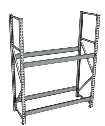 Стеллаж грузовой СГР 2000x2100x600 2 полки (без настила)