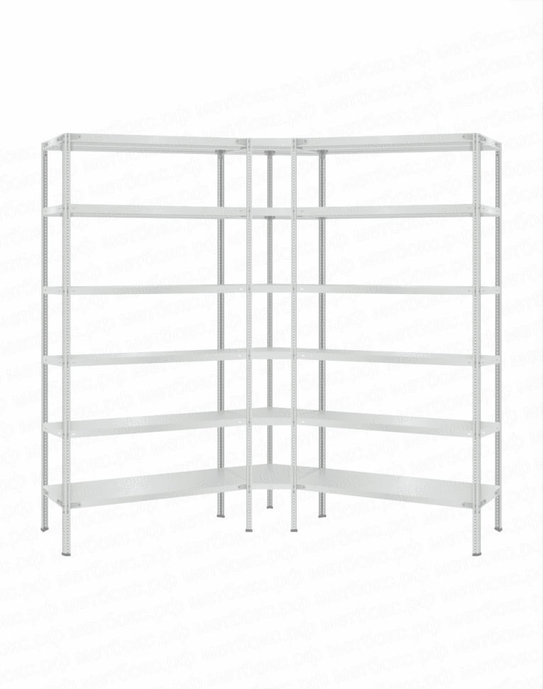 Стеллаж угловой 2000х1800х1800 (6 ярусов глубиной 600мм) купить в Великом Новгороде Стеллаж угловой 2000х1800х1800 (6 ярусов глубиной 600мм) купить в Великом Новгороде