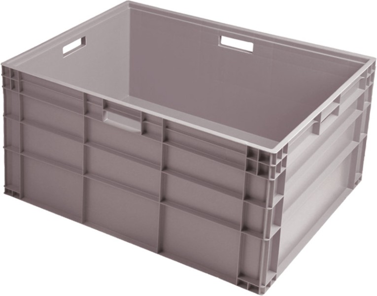 Ящик 800х600х455 сплошной, с ручками, дно с усилением, серый B-8644 купить в Великом Новгороде