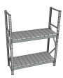 Стеллаж грузовой СГР 2000x900x400 2 полки (металл) Стеллаж грузовой СГР 2000x900x400 2 полки (металл)