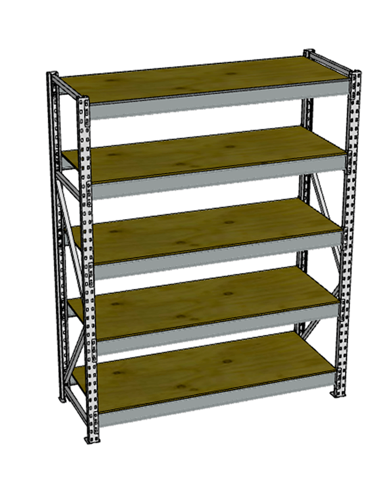 Стеллаж грузовой СГР 2500x900x400 5 полок (фанера) купить в Великом Новгороде Стеллаж грузовой СГР 2500x900x400 5 полок (фанера) купить в Великом Новгороде
