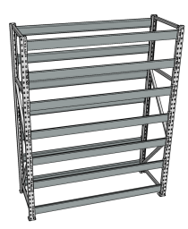 Стеллаж грузовой СГР 2000x900x400 7 полок (без настила) Стеллаж грузовой СГР 2000x900x400 7 полок (без настила)