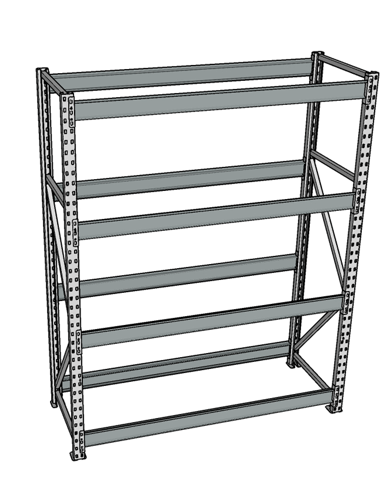 Стеллаж грузовой СГР 2500x900x500 4 полки (без настила) купить в Великом Новгороде Стеллаж грузовой СГР 2500x900x500 4 полки (без настила) купить в Великом Новгороде