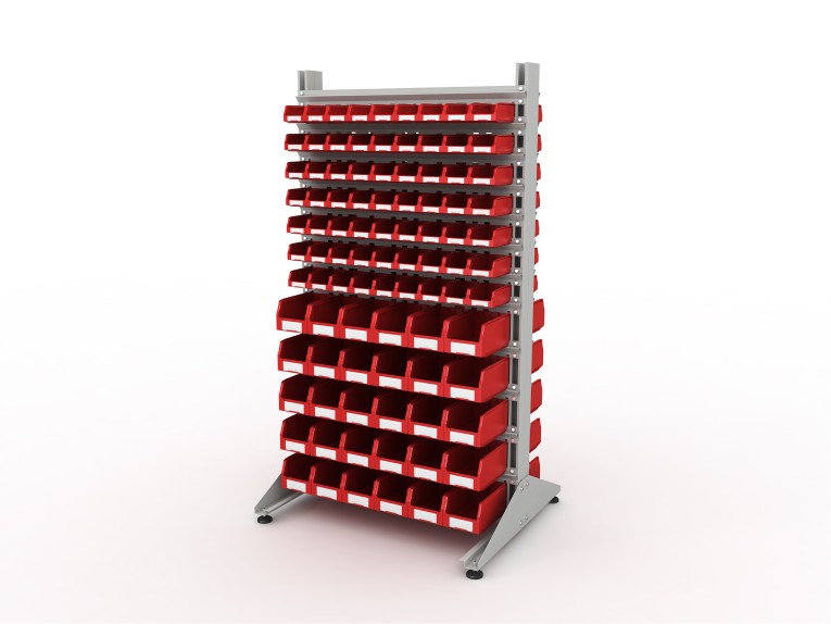 Стеллаж для пластиковых лотков SORTEX двухсторонний 1800x1000x800.04 купить в Великом Новгороде Стеллаж для пластиковых лотков SORTEX двухсторонний 1800x1000x800.04 купить в Великом Новгороде