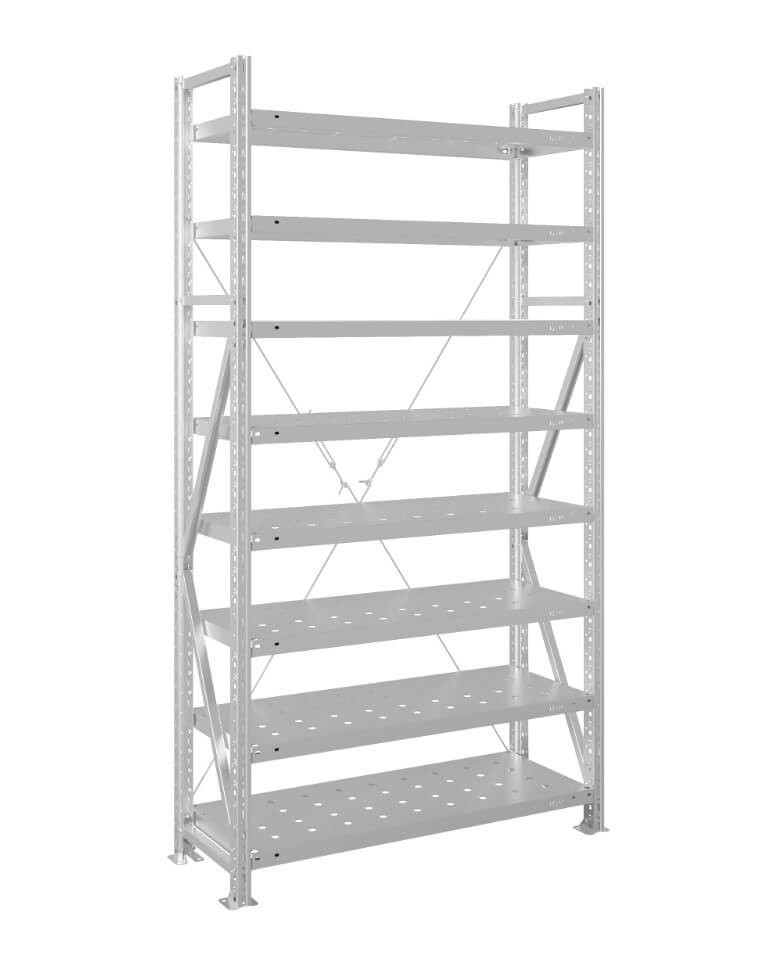 Стеллаж MS U 2500x1500x800 8 полок (200 кг, перф) купить в Великом Новгороде