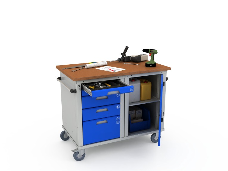 Верстак мобильный двухтумбовый WOKER PRO 2501.1200 купить в Великом Новгороде Верстак мобильный двухтумбовый WOKER PRO 2501.1200 купить в Великом Новгороде