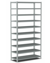 Стеллаж металлический Титан МС-500 1500х700х300 10 полок Стеллаж металлический Титан МС-500 1500х700х300 10 полок