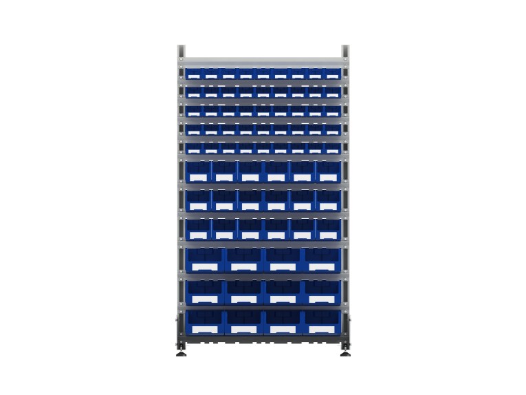 Стеллаж для пластиковых лотков SORTEX двухсторонний 1800x1000x800.06 купить в Великом Новгороде Стеллаж для пластиковых лотков SORTEX двухсторонний 1800x1000x800.06 купить в Великом Новгороде