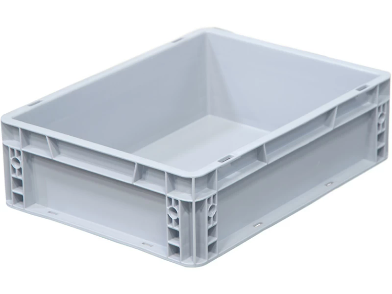 Ящик 400х300х120 сплошной, усиленное дно, цв. серый купить в Великом Новгороде