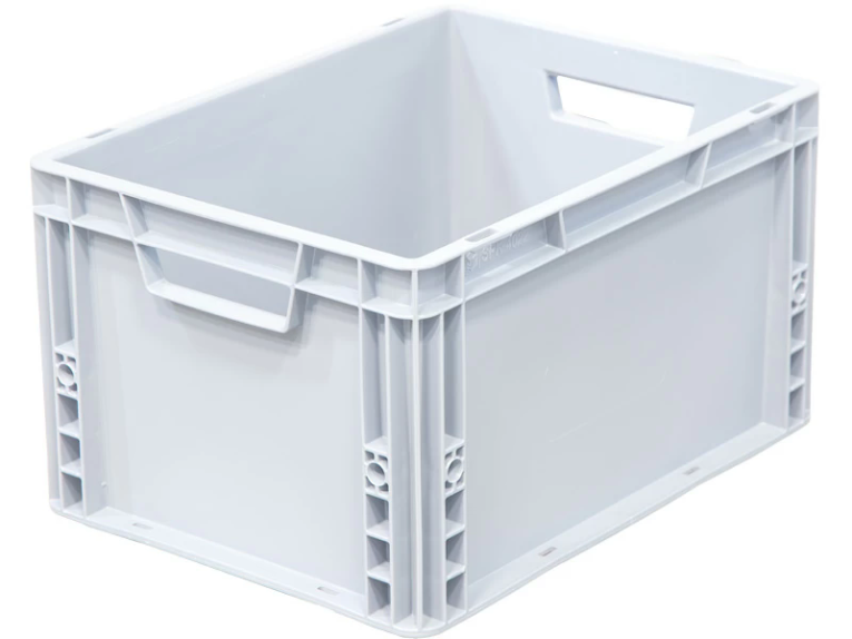 Ящик 400х300х220 сплошной, усиленное дно, цв. серый купить в Великом Новгороде