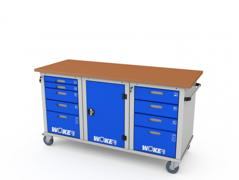 Верстак мобильный трехтумбовый WOKER PRO 3514.1800 купить в Великом Новгороде