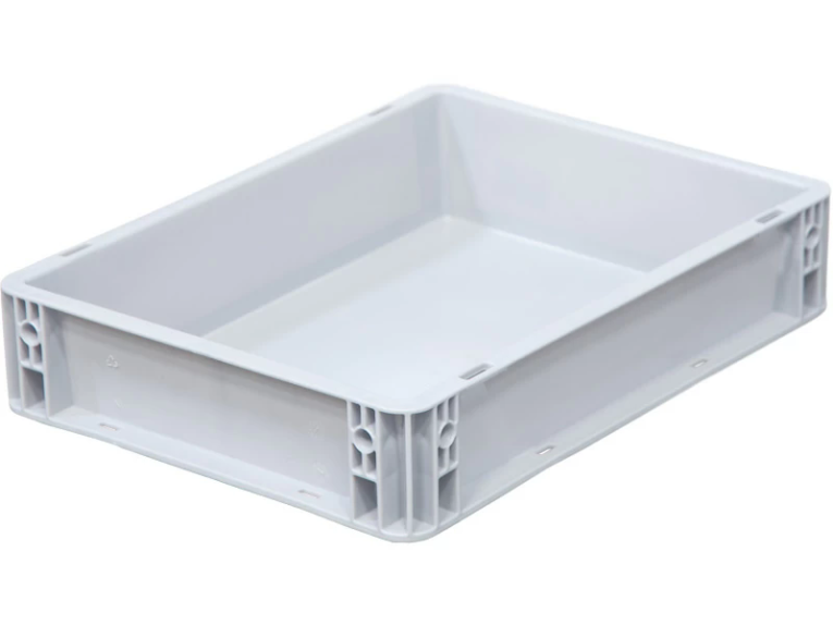 Ящик 400х300х75 сплошной, усиленное дно, цв. серый купить в Великом Новгороде