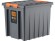Контейнер особопрочный Rox Box PRO 50 (500х390х390 мм с крышкой и клипсами, на роликах, антрацит) купить в Великом Новгороде