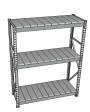 Стеллаж грузовой СГР 2500x1500x600 3 полки (металл) Стеллаж грузовой СГР 2500x1500x600 3 полки (металл)