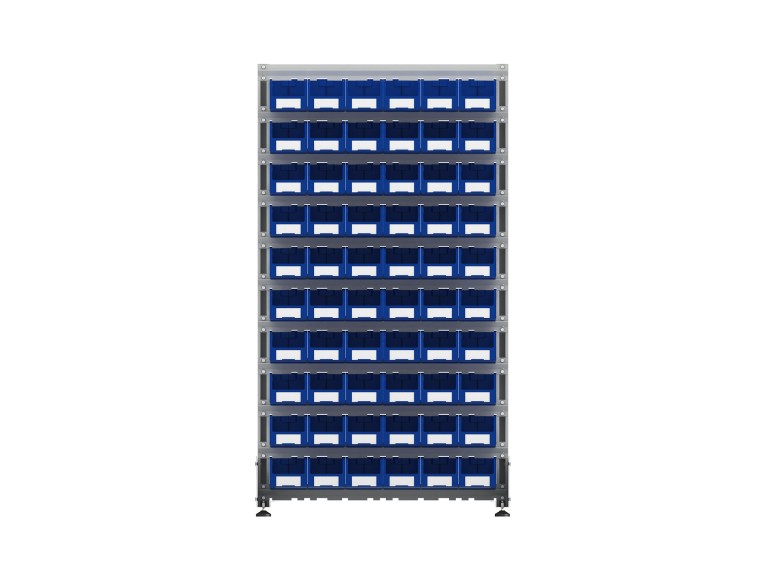 Стеллаж для пластиковых лотков SORTEX односторонний 1800x1000x450.02 купить в Великом Новгороде Стеллаж для пластиковых лотков SORTEX односторонний 1800x1000x450.02 купить в Великом Новгороде