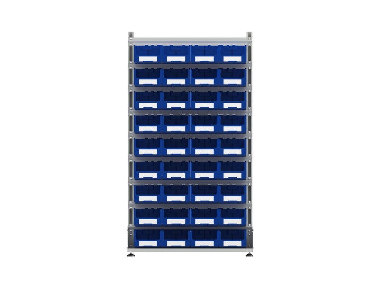 Стеллаж для пластиковых лотков SORTEX односторонний 1800x1000x450.03 купить в Великом Новгороде Стеллаж для пластиковых лотков SORTEX односторонний 1800x1000x450.03 купить в Великом Новгороде