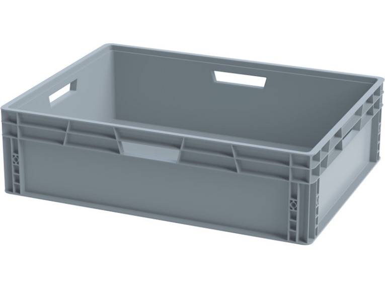 Ящик 800х600х220 сплошной, усиленное дно, цв. серый купить в Великом Новгороде