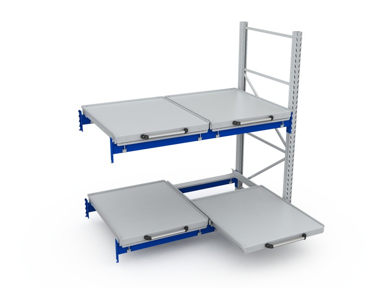 Стеллаж с выкатными платформами S-HEAVY 500 (2 яруса хранения) купить в Великом Новгороде Стеллаж с выкатными платформами S-HEAVY 500 (2 яруса хранения) купить в Великом Новгороде