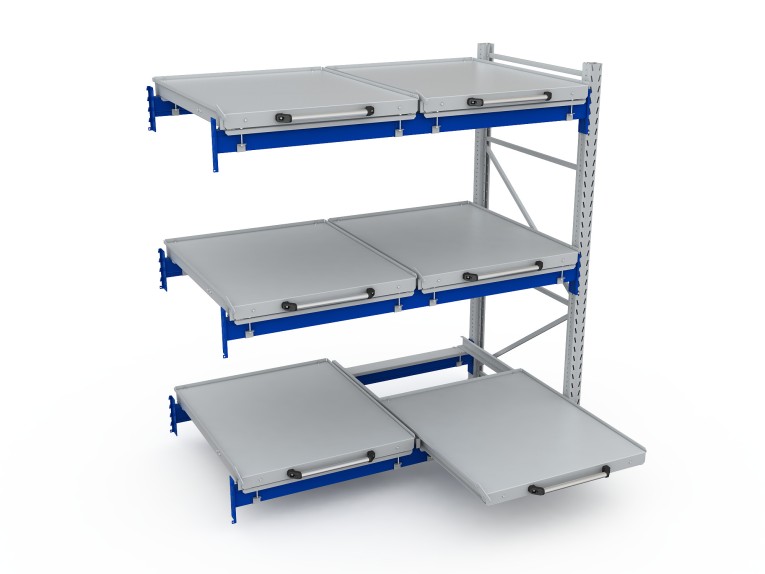 Стеллаж с выкатными платформами S-HEAVY 500 (3 яруса хранения) купить в Великом Новгороде Стеллаж с выкатными платформами S-HEAVY 500 (3 яруса хранения) купить в Великом Новгороде