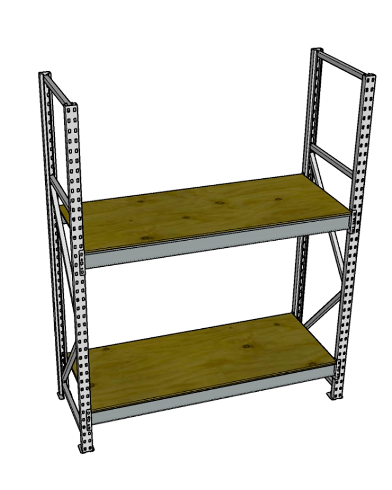 Стеллаж грузовой СГР 2500x900x500 2 полки (фанера) купить в Великом Новгороде Стеллаж грузовой СГР 2500x900x500 2 полки (фанера) купить в Великом Новгороде