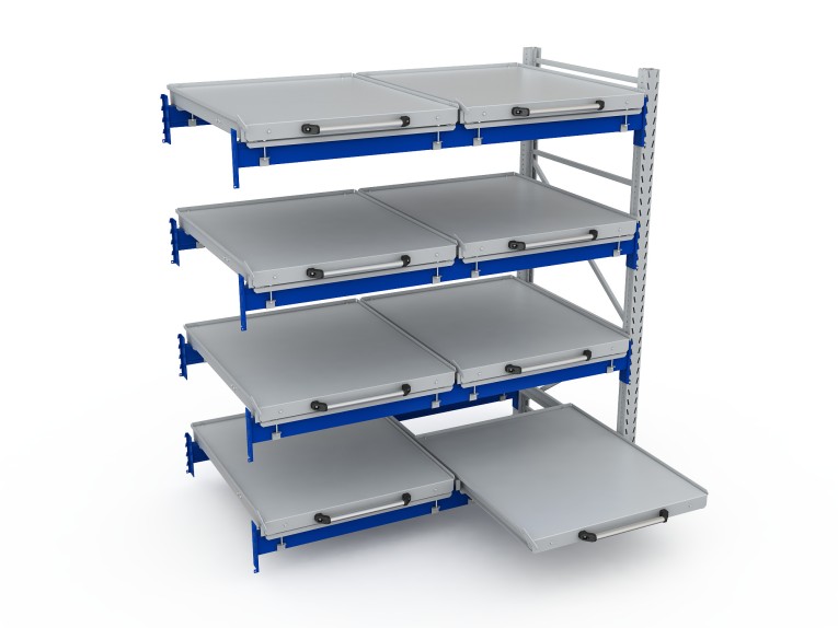 Стеллаж с выкатными платформами S-HEAVY 500 (4 яруса хранения) купить в Великом Новгороде Стеллаж с выкатными платформами S-HEAVY 500 (4 яруса хранения) купить в Великом Новгороде