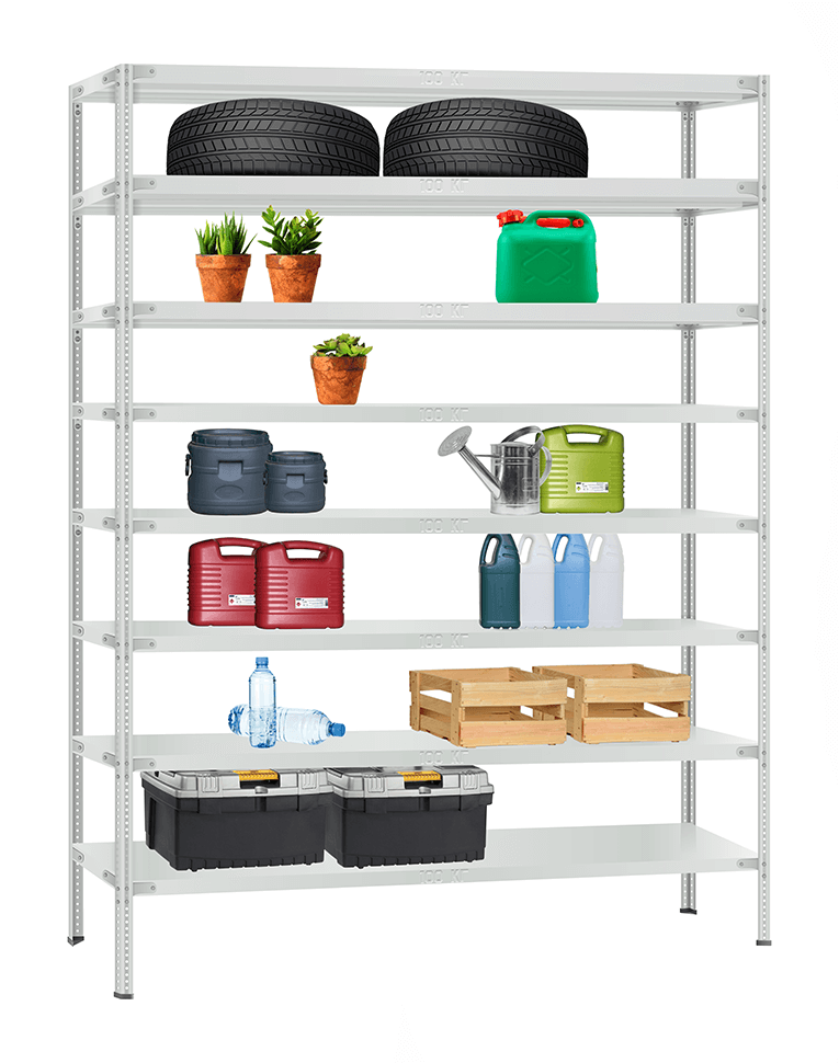 Стеллаж металлический Титан МС-900 1800x1000x300 8 полок купить в Великом Новгороде Стеллаж металлический Титан МС-900 1800x1000x300 8 полок купить в Великом Новгороде