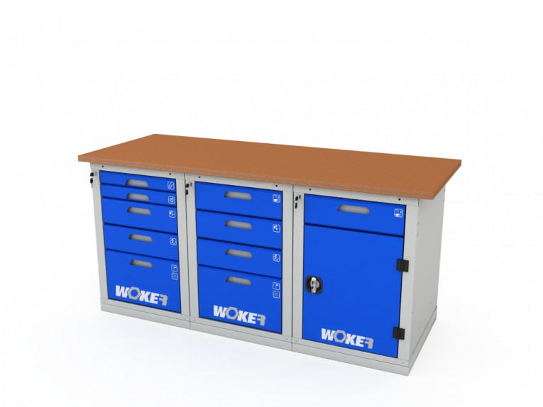 Верстак трехтумбовый WOKER PRO 3542.1800 купить в Великом Новгороде