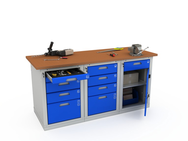 Верстак трехтумбовый WOKER PRO 3542.1800 купить в Великом Новгороде